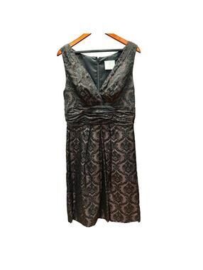 Vintage Watters & Watters Sleeveless Shift Dress Vneck Black formal old money